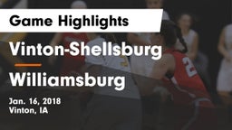 Vinton-Shellsburg  vs Williamsburg  Game Highlights - Jan. 16, 2018
