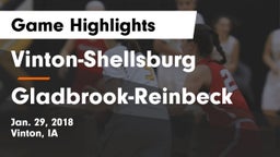 Vinton-Shellsburg  vs Gladbrook-Reinbeck  Game Highlights - Jan. 29, 2018