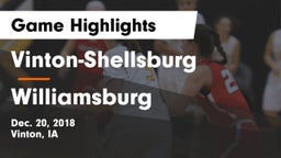 Vinton-Shellsburg  vs Williamsburg  Game Highlights - Dec. 20, 2018