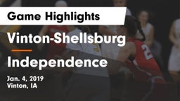 Vinton-Shellsburg  vs Independence  Game Highlights - Jan. 4, 2019