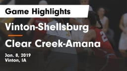 Vinton-Shellsburg  vs Clear Creek-Amana Game Highlights - Jan. 8, 2019