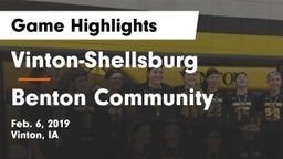 Vinton-Shellsburg  vs Benton Community Game Highlights - Feb. 6, 2019