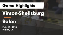 Vinton-Shellsburg  vs Solon  Game Highlights - Feb. 15, 2020