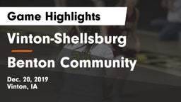 Vinton-Shellsburg  vs Benton Community Game Highlights - Dec. 20, 2019