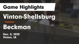 Vinton-Shellsburg  vs Beckman  Game Highlights - Dec. 8, 2020