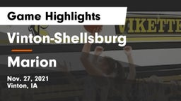 Vinton-Shellsburg  vs Marion  Game Highlights - Nov. 27, 2021