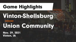 Vinton-Shellsburg  vs Union Community  Game Highlights - Nov. 29, 2021