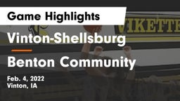 Vinton-Shellsburg  vs Benton Community Game Highlights - Feb. 4, 2022