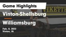 Vinton-Shellsburg  vs Williamsburg  Game Highlights - Feb. 8, 2022