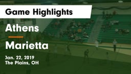 Athens  vs Marietta  Game Highlights - Jan. 22, 2019