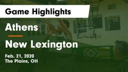 Athens  vs New Lexington  Game Highlights - Feb. 21, 2020