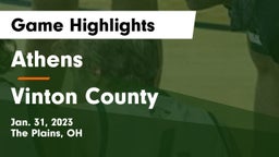 Athens  vs Vinton County  Game Highlights - Jan. 31, 2023