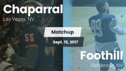 Matchup: Chaparral High vs. Foothill  2017