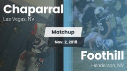 Matchup: Chaparral High vs. Foothill  2018