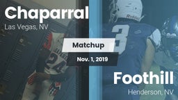 Matchup: Chaparral High vs. Foothill  2019