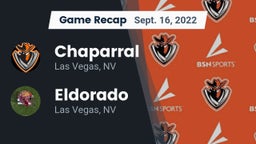 Recap: Chaparral  vs. Eldorado  2022