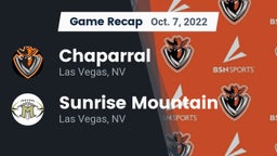 Recap: Chaparral  vs. Sunrise Mountain  2022