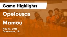 Opelousas  vs Mamou  Game Highlights - Nov 16, 2016