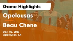 Opelousas  vs Beau Chene  Game Highlights - Dec. 22, 2023
