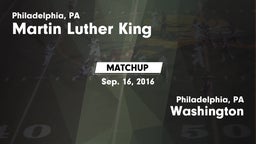 Matchup: MLK  vs. Washington  2016