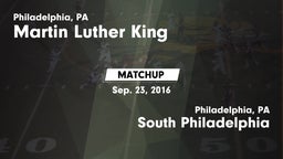 Matchup: MLK  vs. South Philadelphia  2016