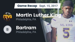 Recap: Martin Luther King  vs. Bartram  2017