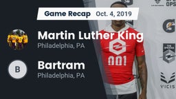 Recap: Martin Luther King  vs. Bartram  2019