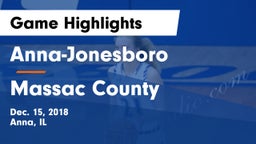 Anna-Jonesboro  vs Massac County  Game Highlights - Dec. 15, 2018