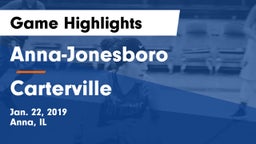 Anna-Jonesboro  vs Carterville  Game Highlights - Jan. 22, 2019