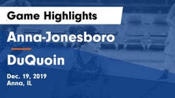 Anna-Jonesboro  vs DuQuoin  Game Highlights - Dec. 19, 2019