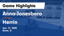 Anna-Jonesboro  vs Herrin  Game Highlights - Jan. 17, 2020