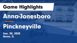 Anna-Jonesboro  vs Pinckneyville  Game Highlights - Jan. 30, 2020