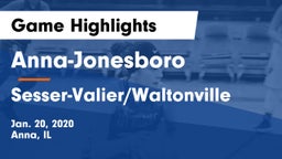 Anna-Jonesboro  vs Sesser-Valier/Waltonville Game Highlights - Jan. 20, 2020