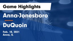Anna-Jonesboro  vs DuQuoin  Game Highlights - Feb. 18, 2021