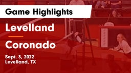 Levelland  vs Coronado  Game Highlights - Sept. 3, 2022