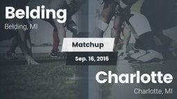 Matchup: Belding  vs. Charlotte  2016