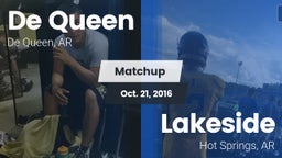 Matchup: De Queen  vs. Lakeside  2016