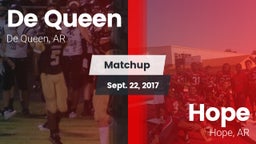 Matchup: De Queen  vs. Hope  2017