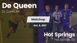 Matchup: De Queen  vs. Hot Springs  2017