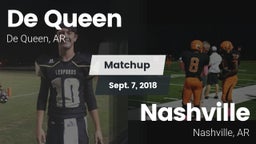 Matchup: De Queen  vs. Nashville  2018