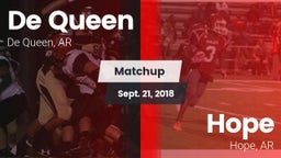 Matchup: De Queen  vs. Hope  2018