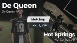 Matchup: De Queen  vs. Hot Springs  2018