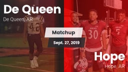 Matchup: De Queen  vs. Hope  2019