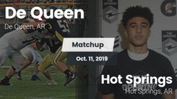 Matchup: De Queen  vs. Hot Springs  2019