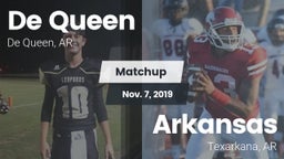 Matchup: De Queen  vs. Arkansas  2019