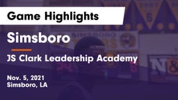 Simsboro  vs JS Clark Leadership Academy  Game Highlights - Nov. 5, 2021