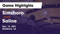 Simsboro  vs Saline Game Highlights - Dec. 13, 2021