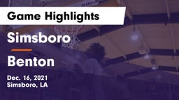 Simsboro  vs Benton Game Highlights - Dec. 16, 2021