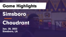 Simsboro  vs Choudrant  Game Highlights - Jan. 28, 2022