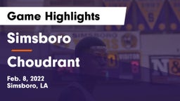 Simsboro  vs Choudrant Game Highlights - Feb. 8, 2022